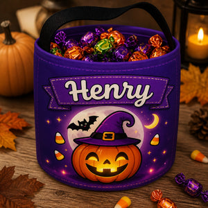 Personalized Halloween Trick-or-Treat Fabric Bag — Name + Cute Pumpkin & Bat - Personalized Halloween Fabric Basket dfd937af-7708-473d-9384-c77fe22d7f9f.jpg