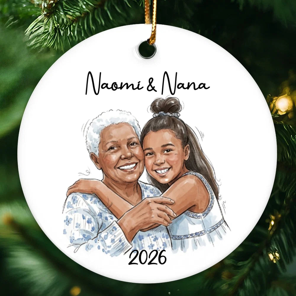 Personalized Grandmother & Grandkids Portrait Ornament - Custom Photo Christmas Keepsake Gift for Nana Grandma - 2026 Holiday Decoration dfd952c2-23c6-40c8-a7c0-bbacaecf3a6e-cDKc7UHpk-HsIJI6POH-.webp