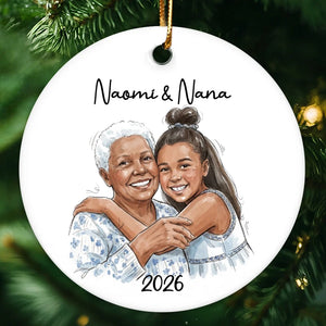 Personalized Grandmother & Grandkids Portrait Ornament - Custom Photo Christmas Keepsake Gift for Nana Grandma - 2026 Holiday Decoration dfd952c2-23c6-40c8-a7c0-bbacaecf3a6e-cDKc7UHpk-HsIJI6POH-.webp