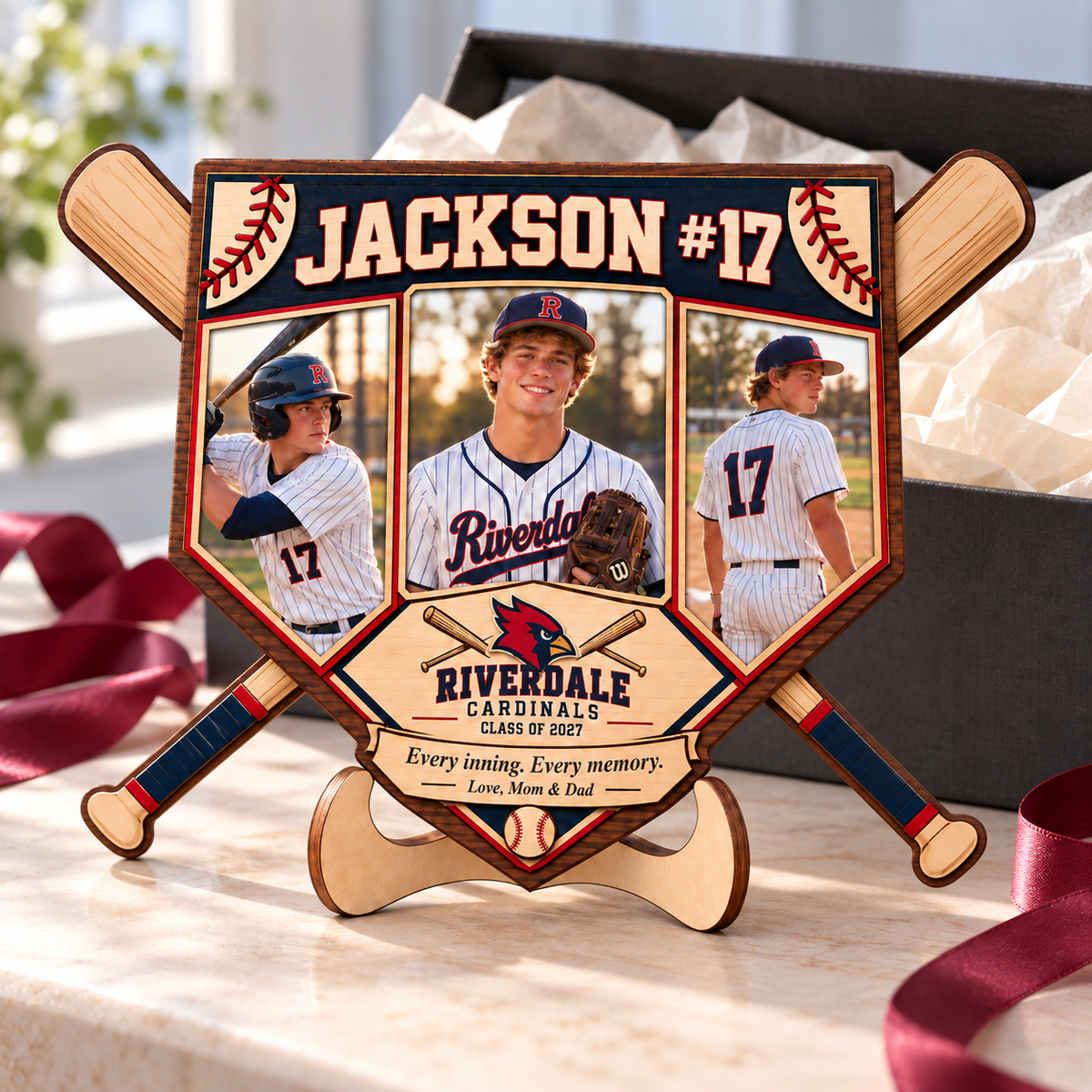 Personalized Baseball Photo Collage Plaque with Stand – Custom Senior Night & Graduation Gift for Baseball Players dfeb08b2-73da-49b6-91f7-faff4c669f1c-Walnut-baseball-plaque-gift-presentation-4.png