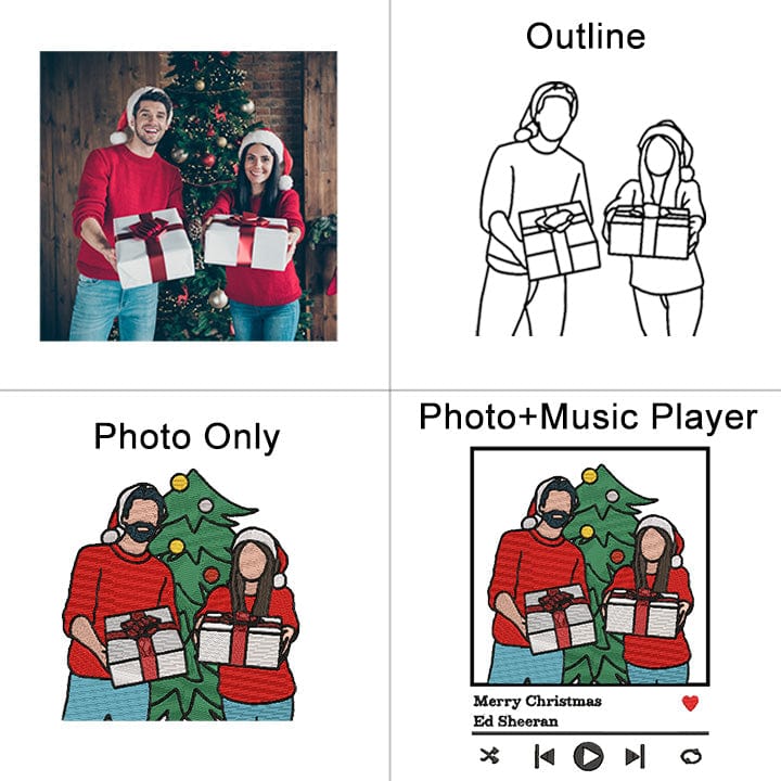 Personalized embroidered custom your own photo shirt - Handmade shirt