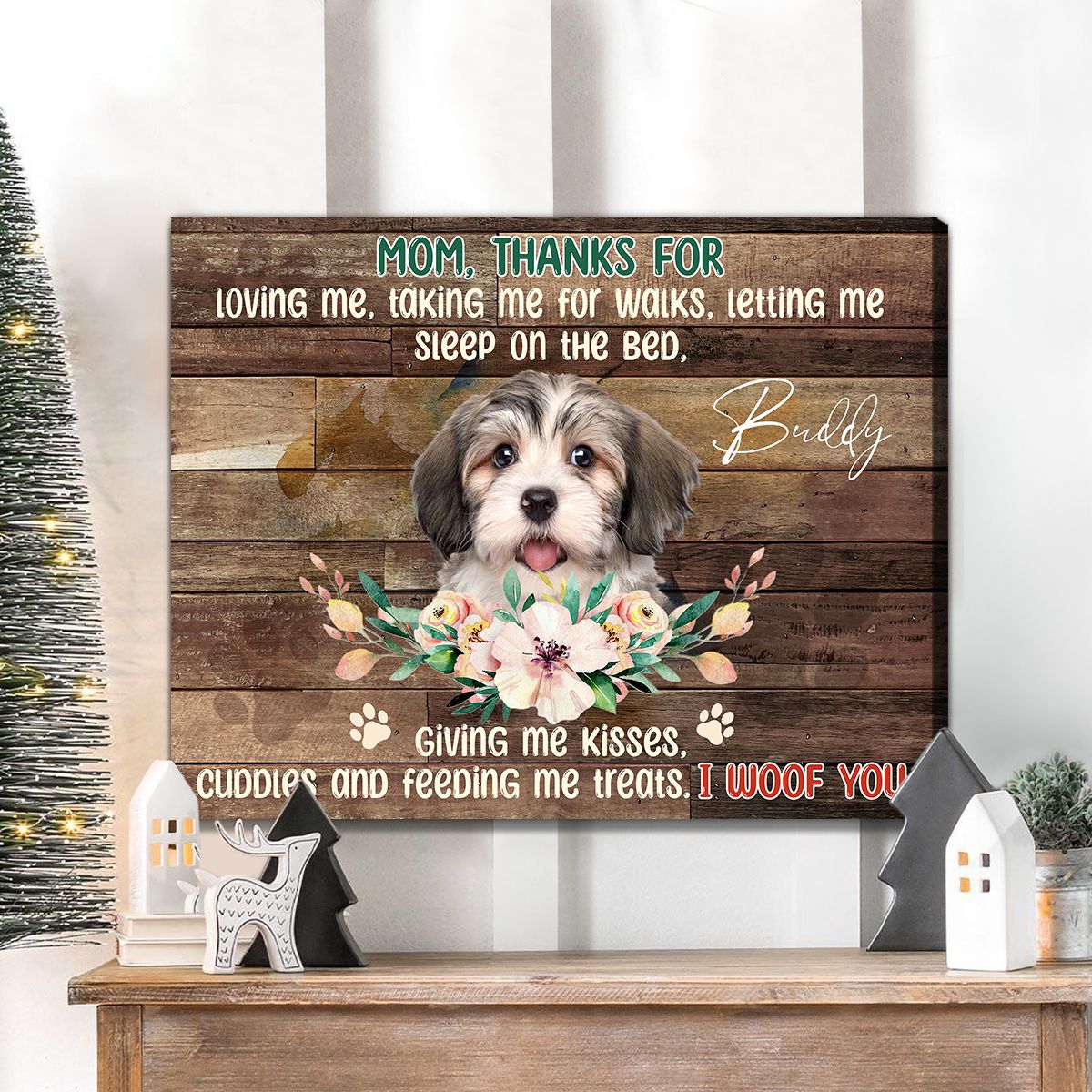 Dog Mother s Day Gifts Customized Gift For Dog Mom Canvas