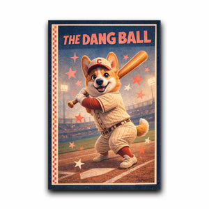 Hit The Dang Ball Baseball Dog Mom Shirt, Game Day Softball Tee, Distressed Dog Face Meme Sport Mom Dog Mom Gift