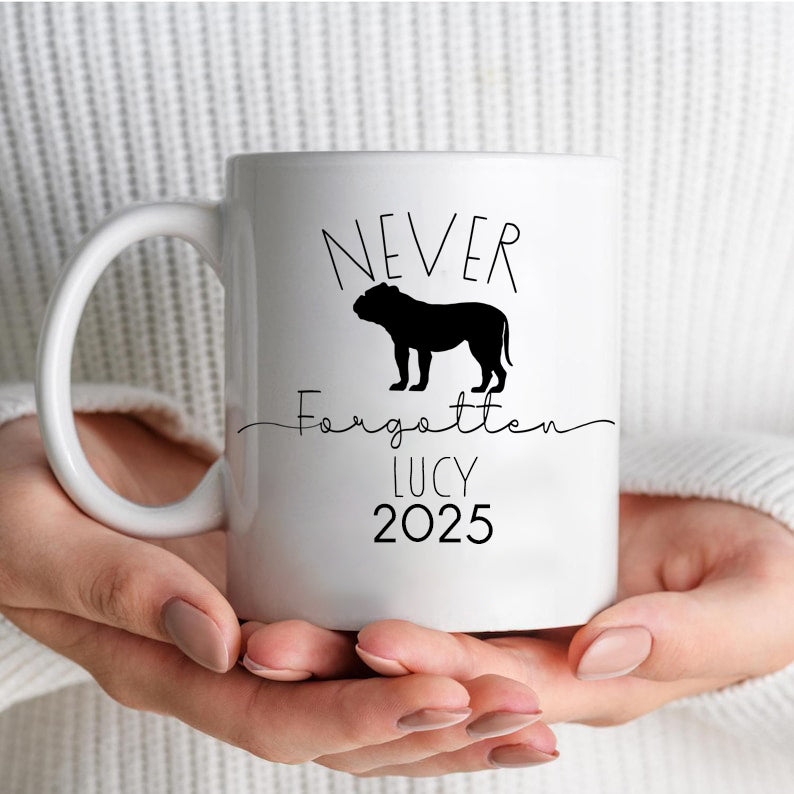 Custom Dog Breed Memorial Mug, Dog Memorial Ceramic Mug, Loss of Pet Gift, Personalized Gift Mug, Loss of Dog,Pet Memorial Keepsake