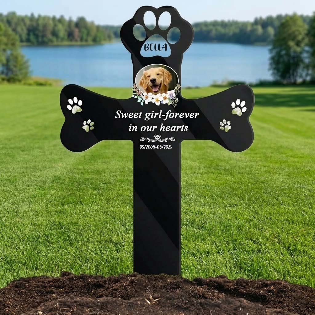 Custom Pet Grave Markers -Dog Grave Markers Outdoor Pet Grave Markers Cat Grave Markers for Cemetery Dog Tombstones for Graves Outdoor Dog Memorial Gifts for Loss of Dog dog_metal_sign.jpg