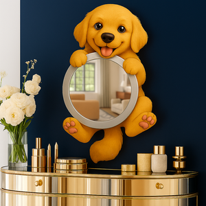 Cute Dog Mirror - Personalized Gifts For Dog Lovers Birthday Girt For Dog Mom, Dog Dad , Home Decor Gift Housewarming Gift