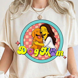 Dog Mom Simpsonized Portrait Custom Your Photo - Personalized Photo Shirt Gift For Dog Mom, Dog Lovers, Birthday Gift