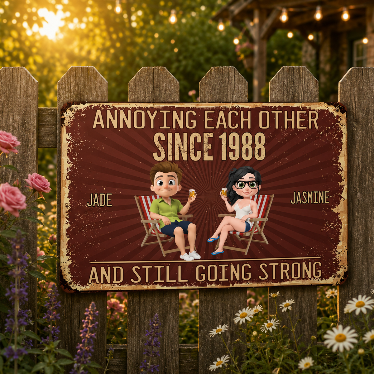Everlasting Love - Personalized Custom Metal Sign