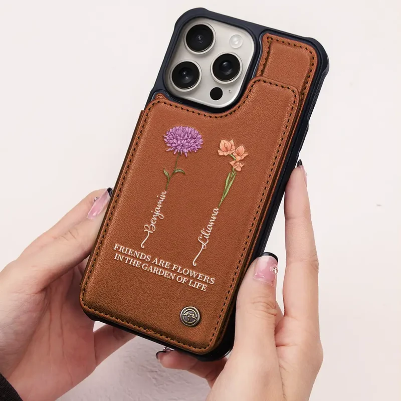 It Takes A Long Time To Grow An Old Friend - Personalized Leather Flip Wallet Phone Case