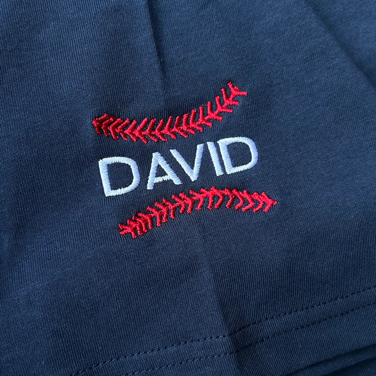 Custom Embroidered Papa Baseball Shirt
