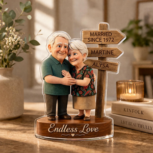 Endless Love Personalized Couple Figurine - Personalized Acrylic Block