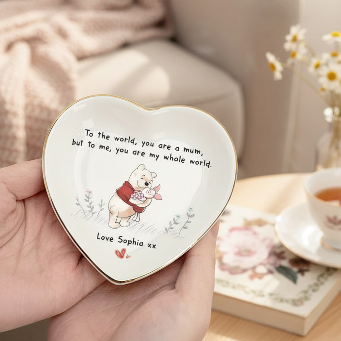 Personalized Gift Jewelry Dish, Custom Gift Trinket Dish For Mom Present, Jewelry Ring Holder Keepsake, First Mother s Day Gift Idea