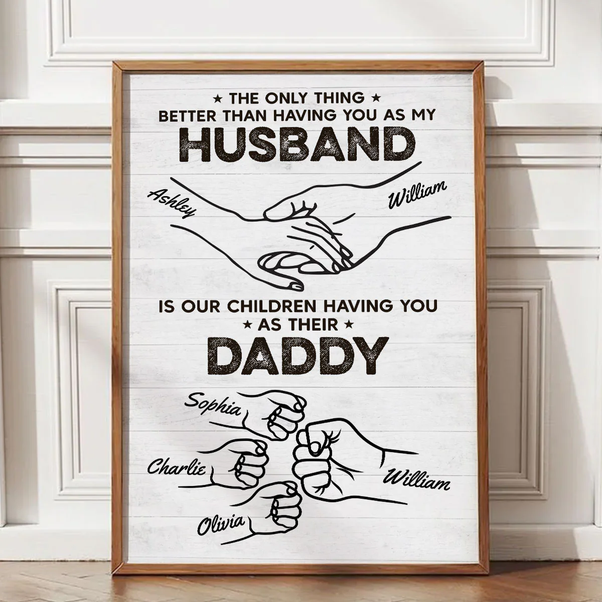 The Only Thing Having You As My Husband Fist Bump Outline Personalized Poster