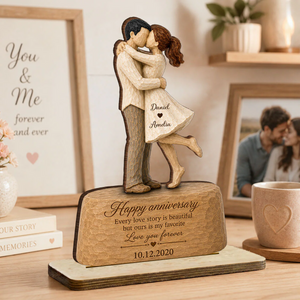 Our Love is Our Favorite - Personalized Wooden Plaque - Couple Heartfelt Anniversary Gift for Her, for Him
