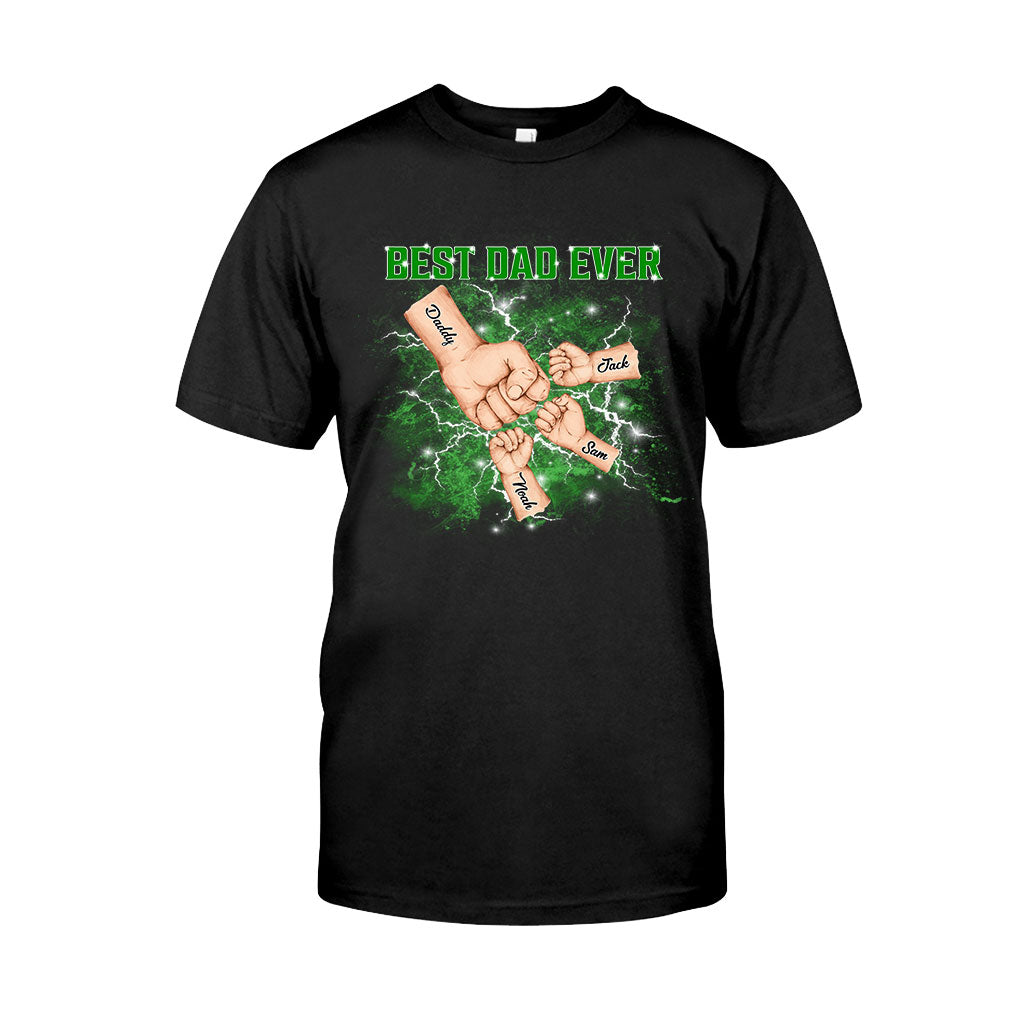 Best Dad Ever Bootleg Father & Kids Fist Bump - Personalized Father T-shirt And Hoodie Gift For Father