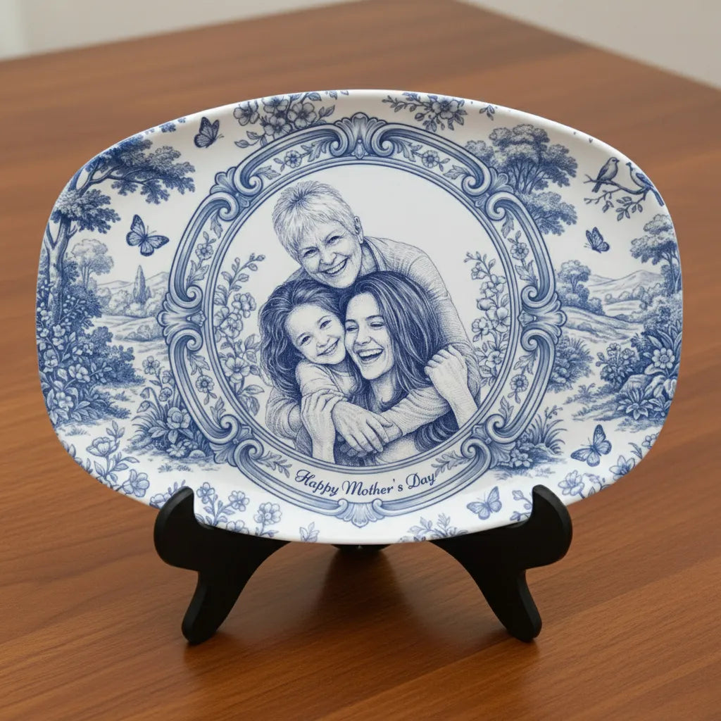 Mom & Kid A Bond That Can t Be Broken - Personalized Platter, Gift For Mom, Grandma, Drawing Portrait download_3_116d1ba2-d58b-46f0-905e-c65512df8f29.png