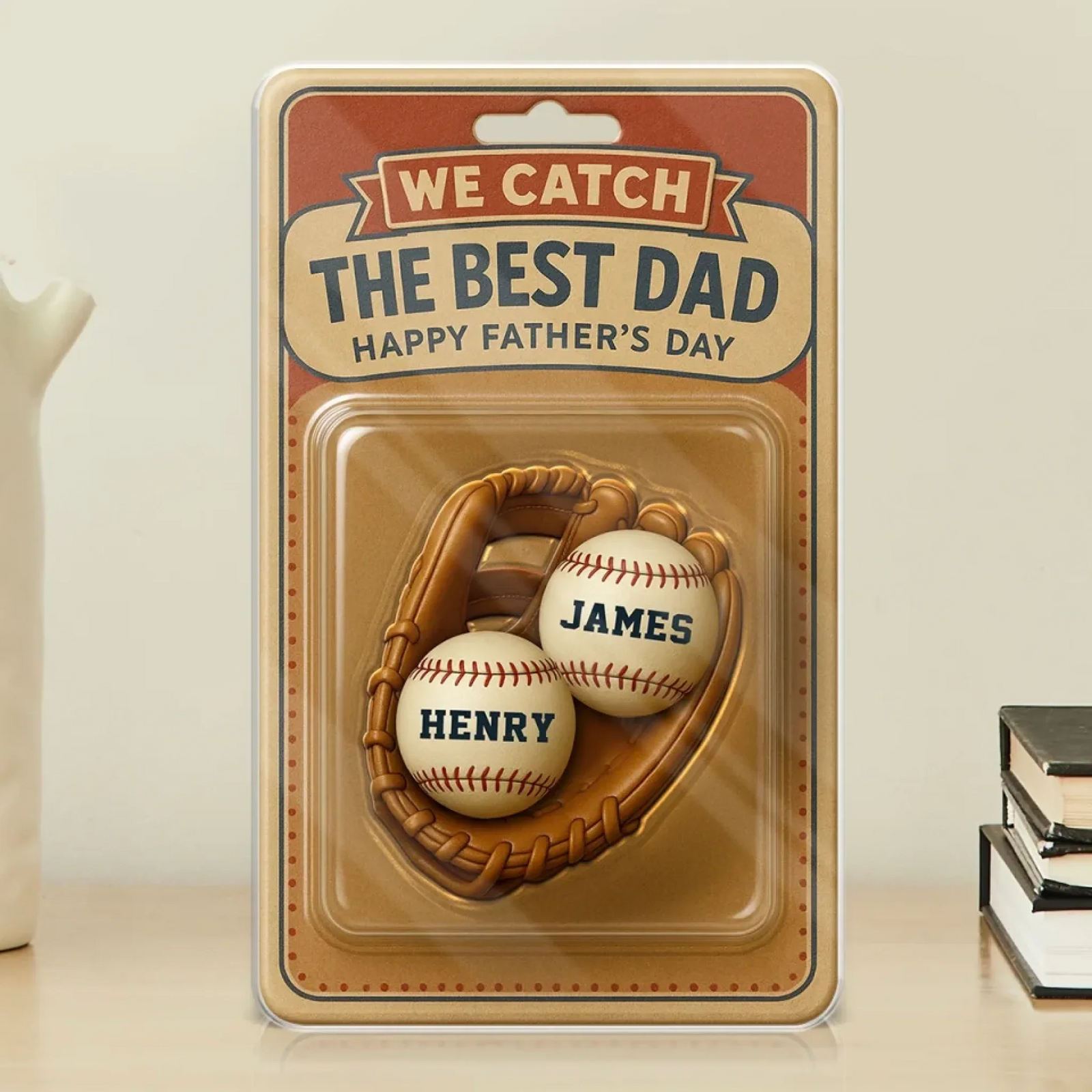 We Catch The Best Dad - Family Personalized Custom Acrylic Plaque Custom Shape - Father's Day, Gift For Dad, Sport Lovers, Sport Players