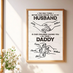 The Only Thing Having You As My Husband Fist Bump Outline Personalized Poster