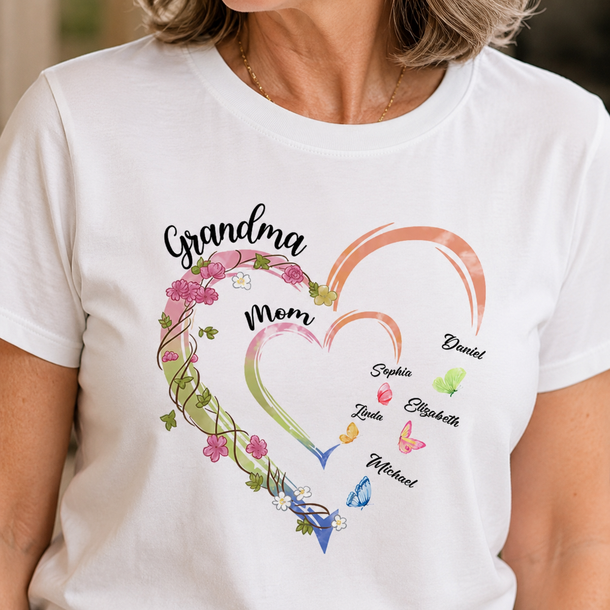Family Is Where Love Is Endless - Family Personalized Custom Unisex T-shirt, Premium T-shirt, Hoodie - Gift For Mom, Grandma