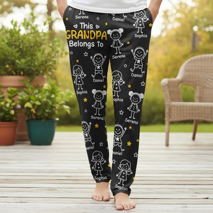 This Mommy Daddy Belongs To Kids Pet - Personalized Pajama Pants