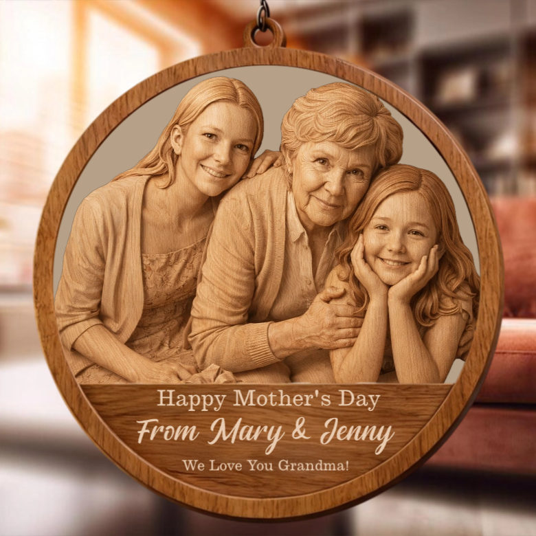 Life Is Better With Family - Personalized 2-layered Wooden Ornament