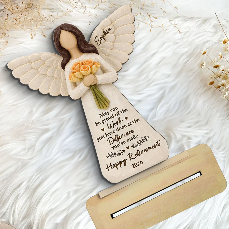 May You Be Proud Of The Work You Have Done 2D Flat - Personalized Wooden Plaque - Retired Keepsake For Coworker Teacher Nurse