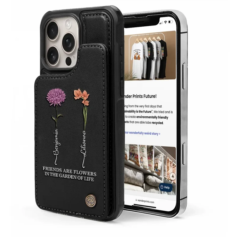 It Takes A Long Time To Grow An Old Friend - Personalized Leather Flip Wallet Phone Case