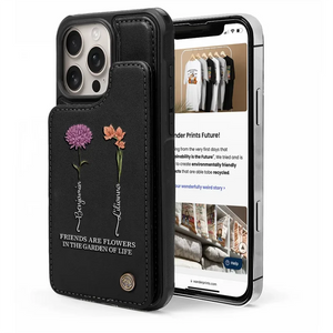 It Takes A Long Time To Grow An Old Friend - Personalized Leather Flip Wallet Phone Case