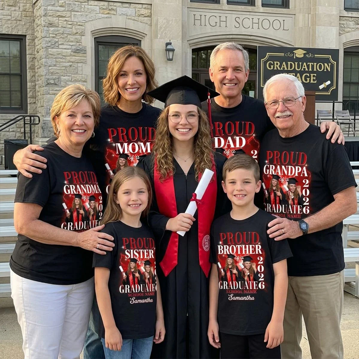 Proud Family of Graduate 2026 - Personalized Family Shirt