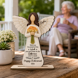 May You Be Proud Of The Work You Have Done 2D Flat - Personalized Wooden Plaque - Retired Keepsake For Coworker Teacher Nurse