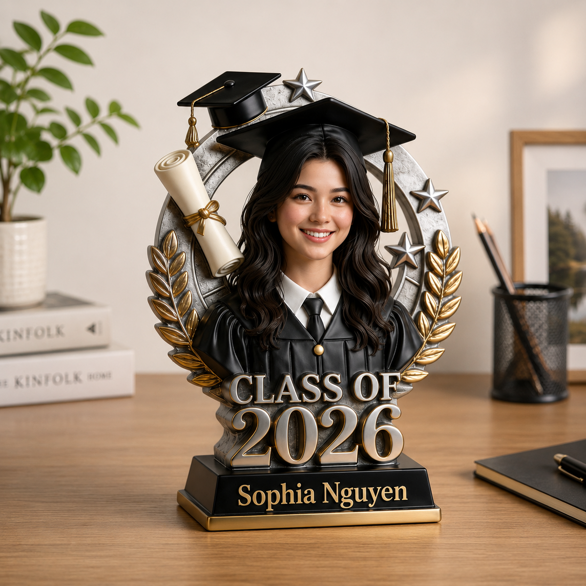Proud Graduation Trophy - Personalized Graduation Custom Shaped Acrylic Plaque