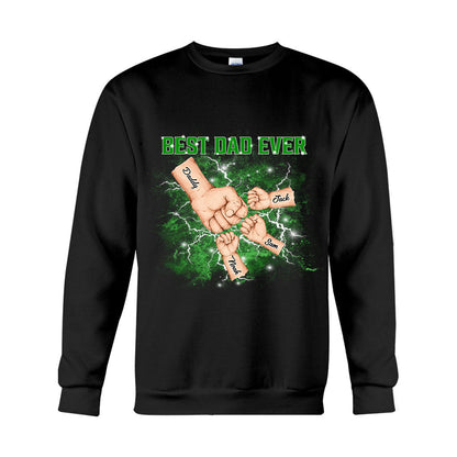 Best Dad Ever Bootleg Father & Kids Fist Bump - Personalized Father T-shirt And Hoodie Gift For Father