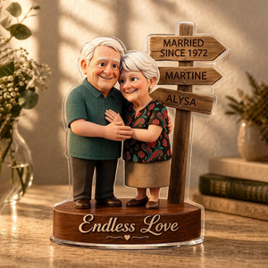 Endless Love Personalized Couple Figurine - Personalized Acrylic Block