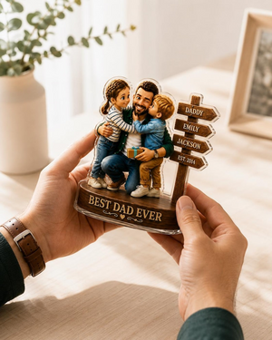 Personalized Dad Acrylic Plaque From Photo, Custom Fathers Day Gift For Dad, Acrylic Decor, Best Dad Ever Gift
