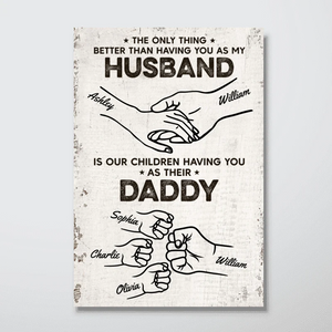 The Only Thing Having You As My Husband Fist Bump Outline Personalized Poster