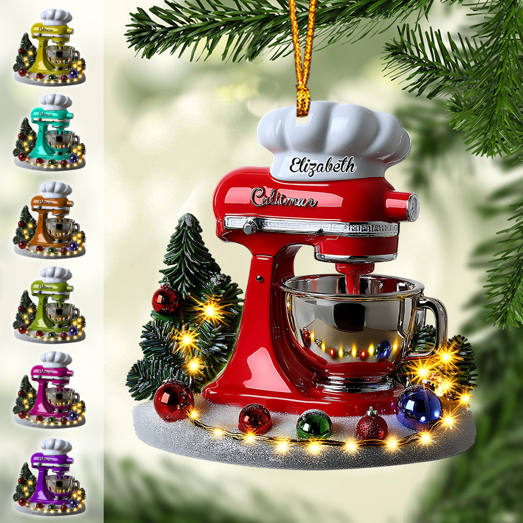 Love Baking, Christmas Stand Mixer - Personalized Baking Ornament