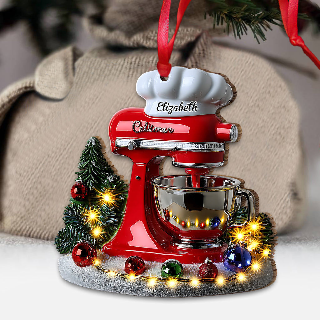 Love Baking, Christmas Stand Mixer - Personalized Baking Ornament