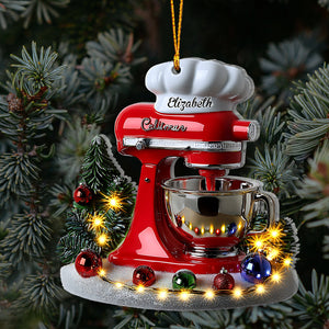 Love Baking, Christmas Stand Mixer - Personalized Baking Ornament