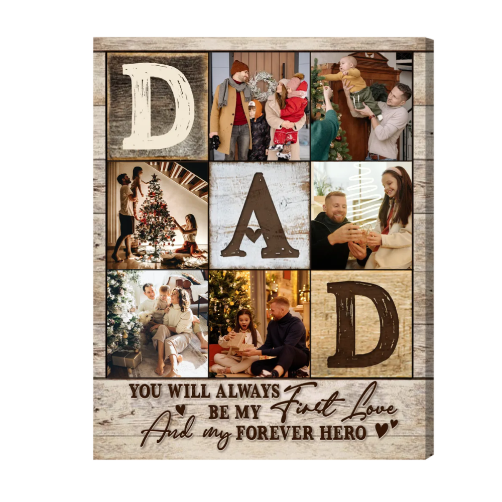 Custom Father s Day Gifts, Personalized Gifts For Dad, Christmas Gifts For Dad 2025, Dad Photo Gifts, Dad Photo Collage Canvas, Dad Birthday Gifts