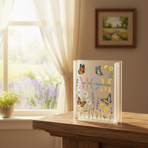 Custom Family Book Vase | Gift for Mom Grandma | Mom with Kids Names Hand Book Vase | Gift For Mother day