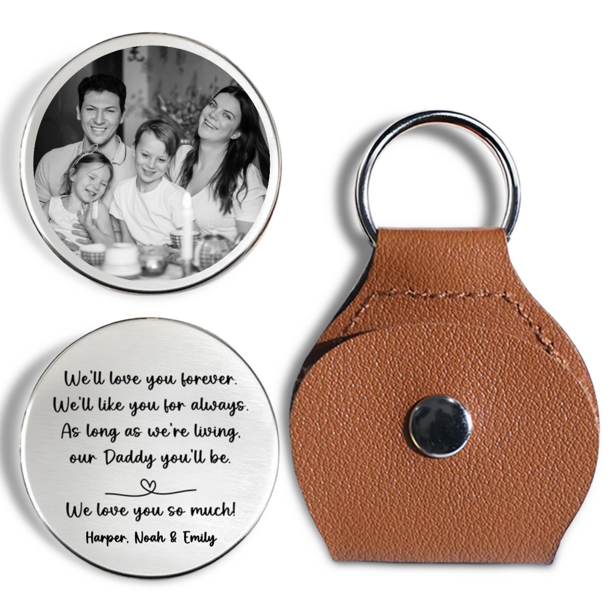 We Love You So Much - Personalized Pocket Hug - Memorial Gift For Mom, Dad, Grandpa & Grandma