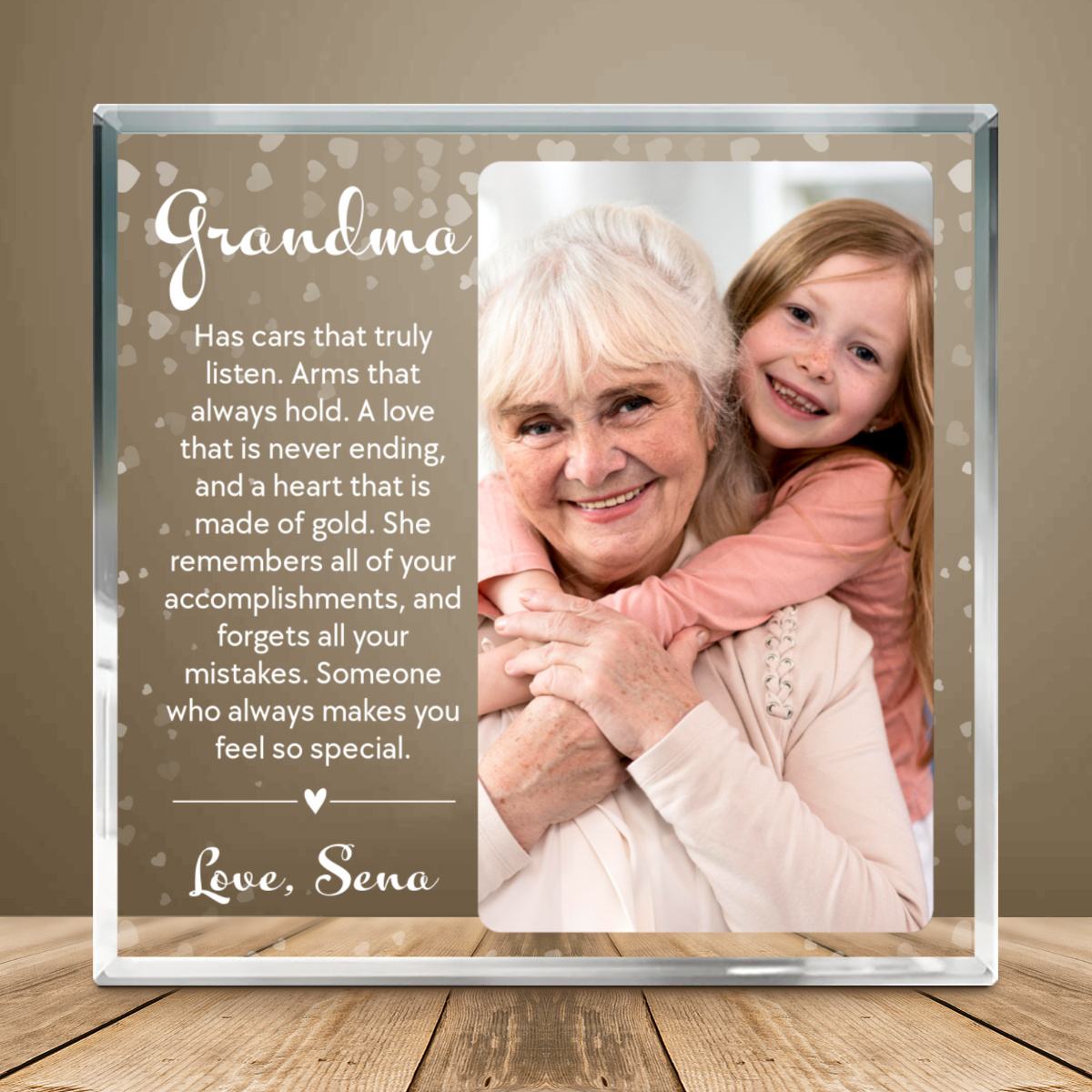 Grandma Gift, Personalized Grandma Keepsake Gift, Present For Grandma, Grandmother Gift, Grandmas Birthday, Nan Gift, Acrylic Plaque