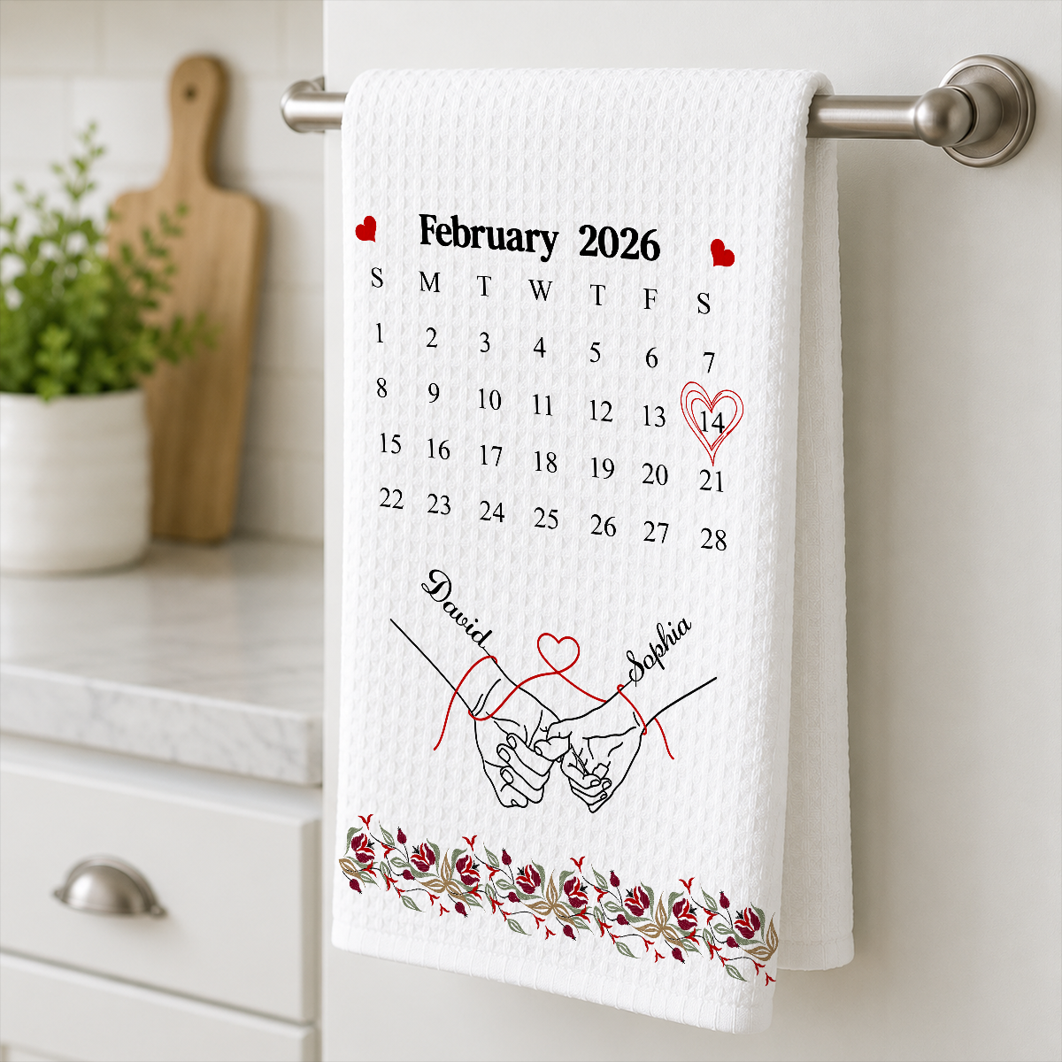 Couple Forever Together Wedding Gifts - Personalized Kitchen Towel e007cb52-29f6-4268-9c32-caa76c272cd8-4-28-.png