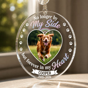 Pet Memorial Suncatcher — No Longer By My Side — Photo, Name & Years - Personalized Suncatcher Ornament e00a36f5-27d5-43ca-be19-aa987cf1621f.jpg