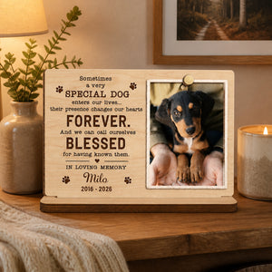 Personalized Dog Memorial Photo Table Sign – "Sometimes a very special dog..." - Personalized Wooden Photo Table Sign e0144412-cac2-404e-8eee-49c5b902e339.jpg