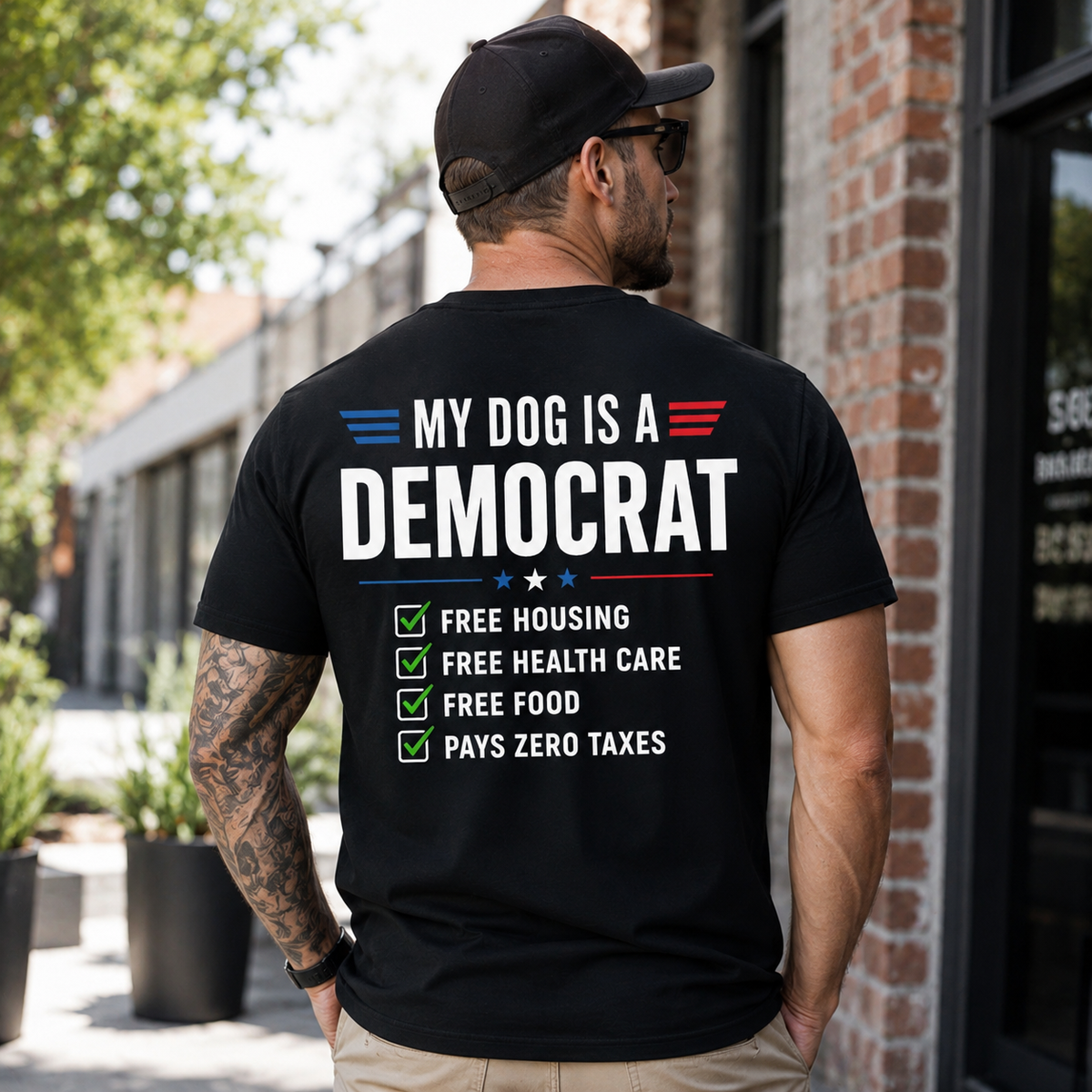 My Dog Is A Democrat Shirt, Funny Democrat Dog Lover Tee, Liberal Political Graphic T-Shirt, Election Humor Gift, Patriotic Dog Owner Shirt e0171501-66a4-4d7e-8b4e-bca0bb9836b9-banner-1.png