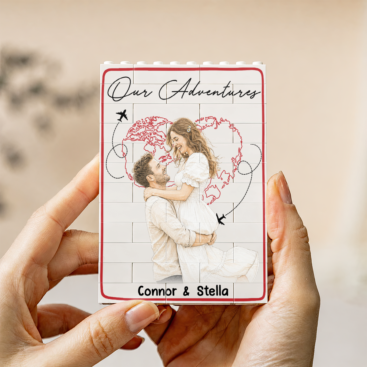 Anniversary Gifts Our Adventures - Personalized Building Brick Blocks e01c9da7-cbda-428b-a5b3-9d3739cab757-MOCKUP-2.png