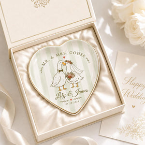 Personalized Goose Couple Ring Dish, Custom Name Wedding Ring Holder, Mr and Mrs Goose Jewelry Tray, Bridal Shower Gift for Newlyweds e01d12e4-3c53-42da-adbf-b8dd0b44198a-banner-2.jpg