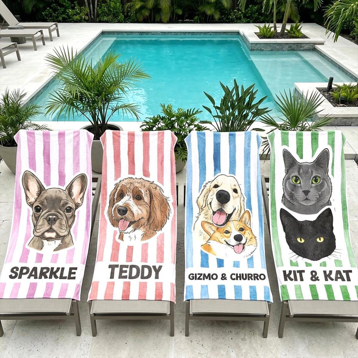 Custom Pet Photo Beach Towel, Personalized Dog & Cat Name Towel, Gift for Dog & Cat Lovers e0254d48-4168-420e-b888-433d661959e9-4.jpg