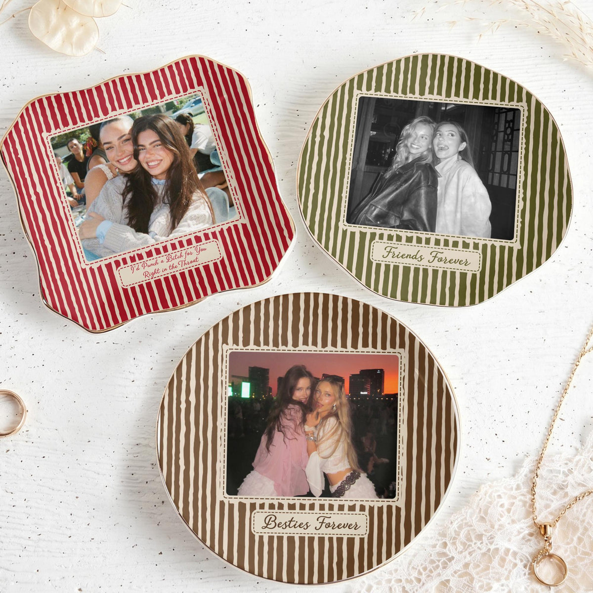 Personalized Bestie Photo Jewelry Dish, Bestie Striped Ring Dish, Birthday Gifts For Bestie Best Friend, Sister Vintage Stripe Jewelry Dish e0254fa3-6288-4b9f-9e87-8bcff7e12351-6.jpg